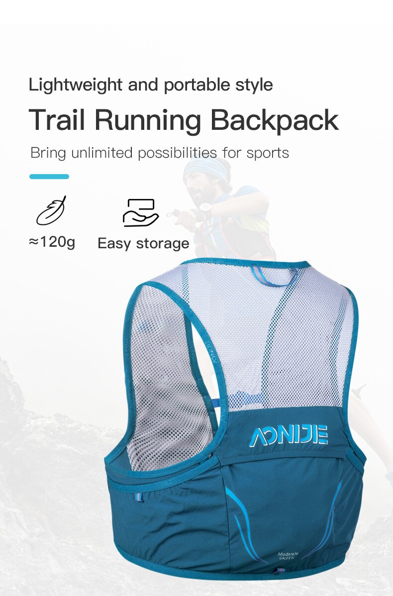 2.5L Portable Hydration Pack Running Backpack Rucksack Bag Vest Harness For Hiking Camping