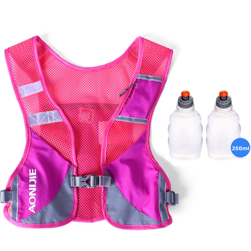 Reflective Hydration Pack Backpack Rucksack Bag Vest Harness Water Bottle Hiking Camping Running