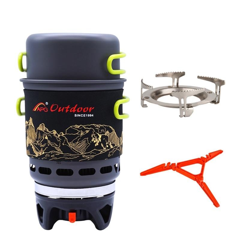 Camping Cookware Bowl Pot Pan Tableware Combination Gas Cooking System  Outdoor Cooker