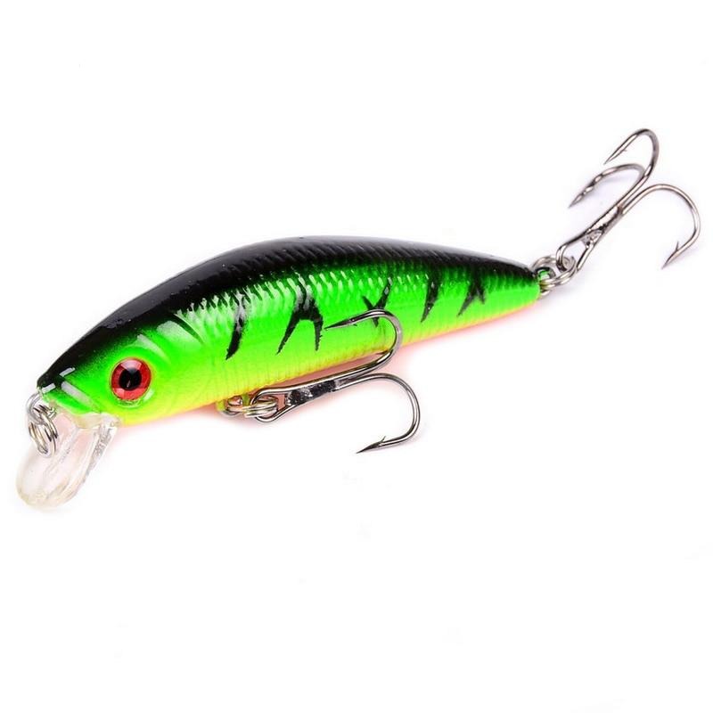 Aorace Minnow Fishing Lure 70mm 8g 3D Eyes Crankbait wobbler Artificial Plastic Hard Bait Fishing Tackle