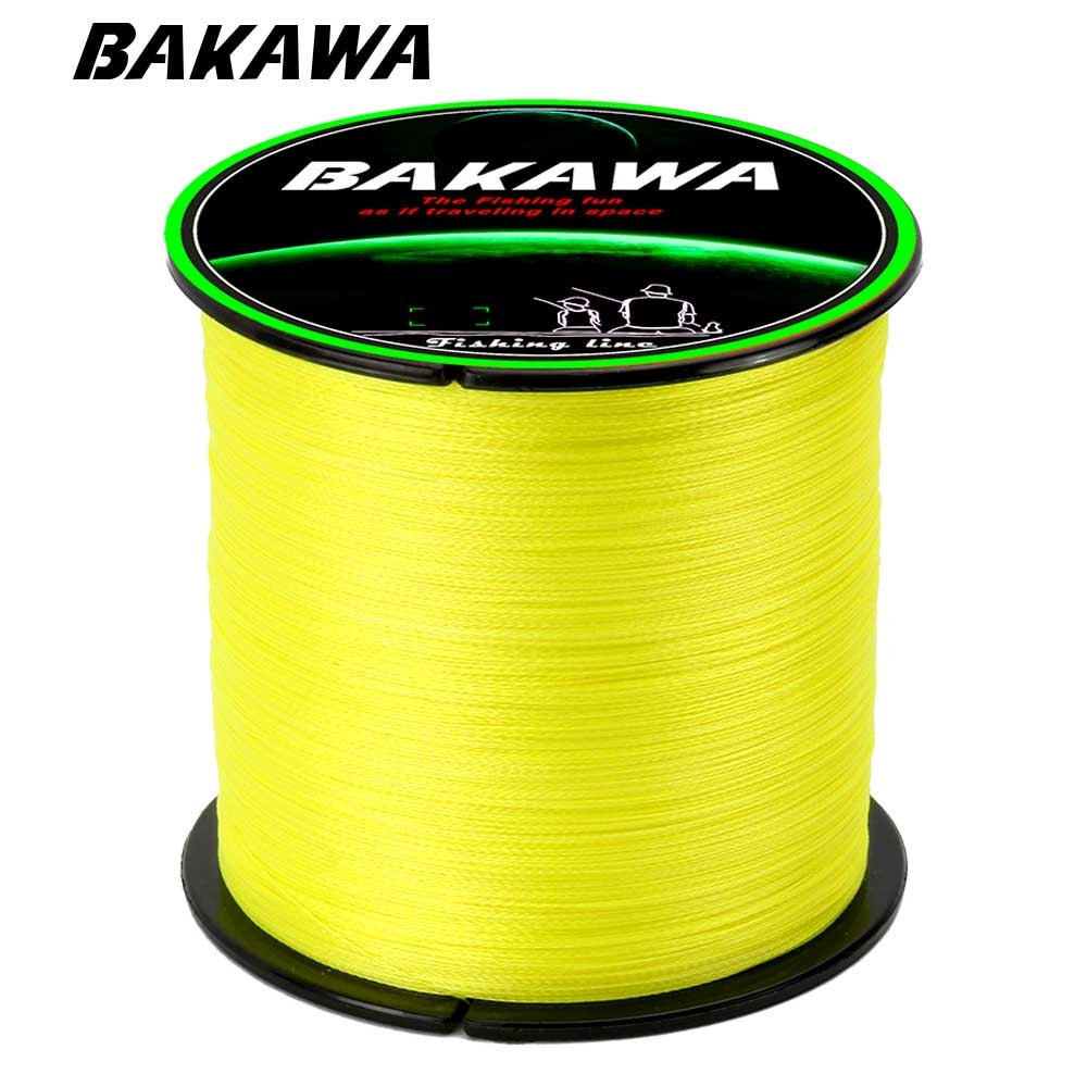 BAKAWA 300M 100% PE 4 Strand Braided Fishing Line Multifilament Fishing Line Super strong for Carp