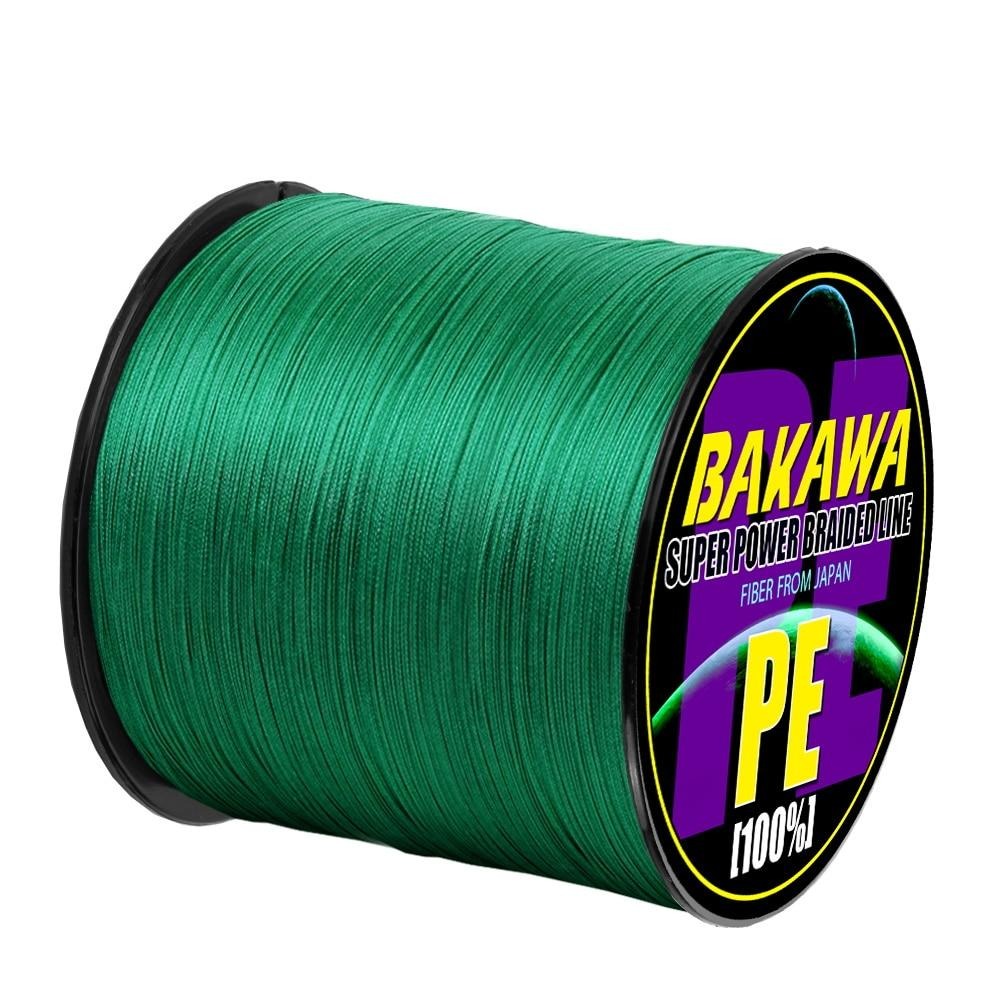 BAKAWA 4 Braided Fishing Line Length:300m/330yds Diameter:0.2mm-0.42mm,size:10-85lb Japan PE