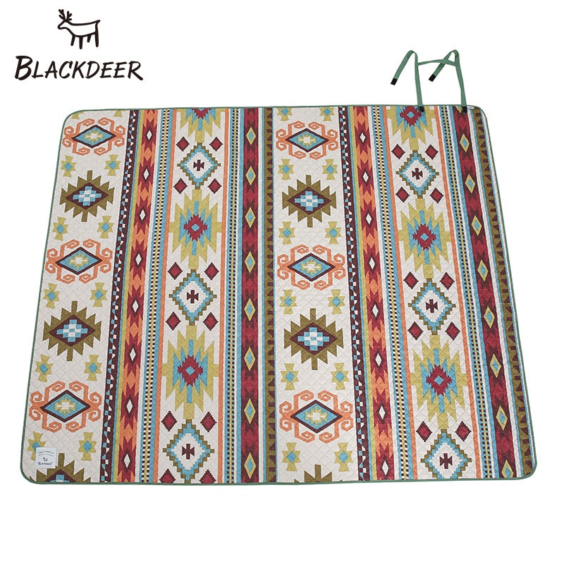 BLACKDEER Camping Mat For Family Nation Style Printed Thicken Waterproof Picnic Beach Mat Child Play