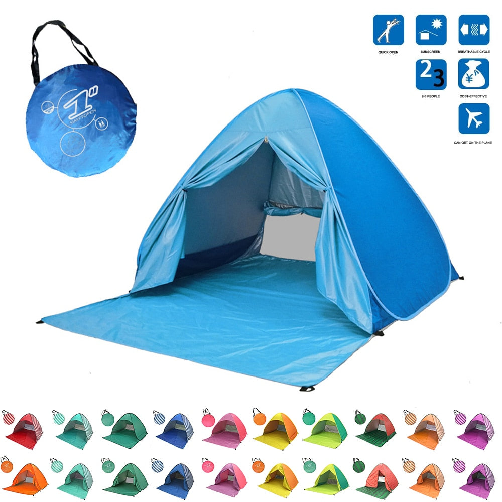 2-5 Persons Pop Up Automatic Open Tent Family Ultralight Folding Tent Tourist Fish Camping Anti-UV