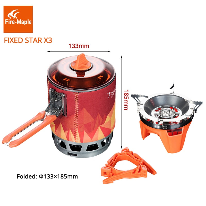 Fire Maple Camping Gas Burners Outdoor Backpacking Cooking System 2200W 0.8L 600g With piezo