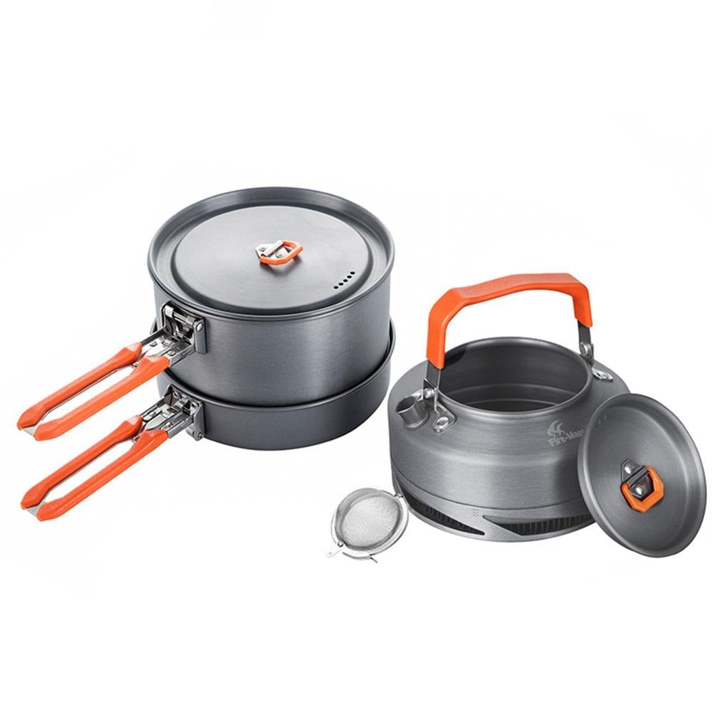 Fire Maple Camping Utensils Dishes Cookware Set Picnic Hiking Heat Exchanger Pot Kettle FMC-FC2