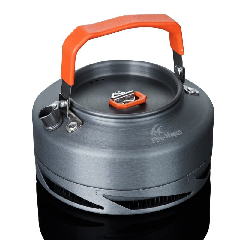 Outdoor Heat Exchange Kettle Coffee Tea Pot 0.8L with Heat Proof Handle Tea Filter FMC-XT1