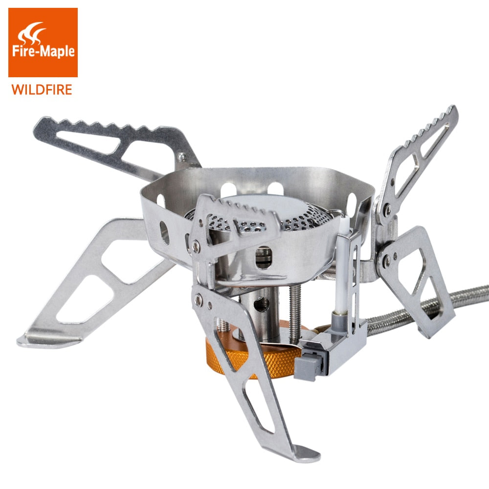 Fire Maple Windproof Gas Burner Stove Wildfire Outdoor Hiking Camping with Ignition Device Equipment