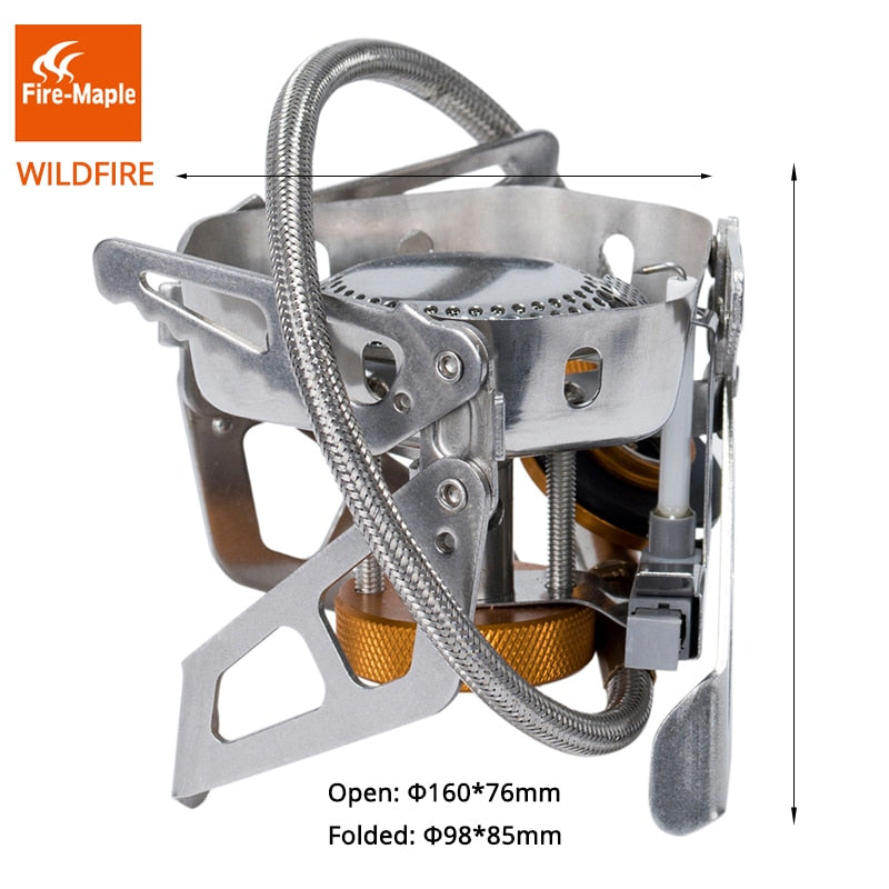 Fire Maple Windproof Gas Burner Stove Wildfire Outdoor Hiking Camping with Ignition Device Equipment
