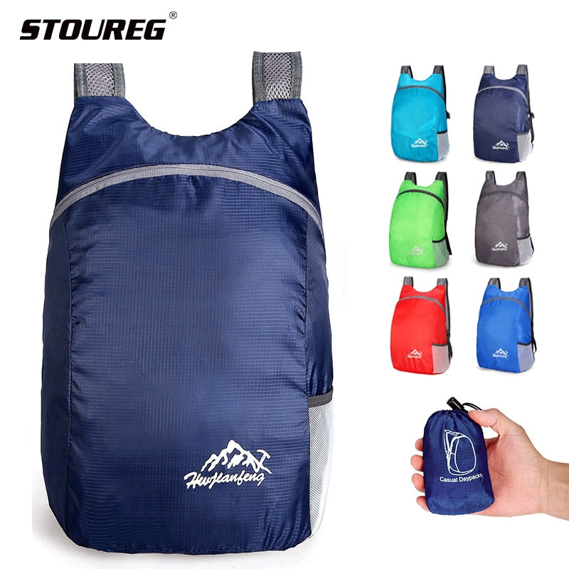 Foldable 15L Waterproof Travel Backpack, Men Women Hiking Backpack, Female Sport Bags, Outdoor