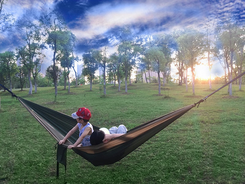 Camping Parachute Hammock Survival Garden Outdoor Furniture Leisure Sleeping Hamaca Travel Double