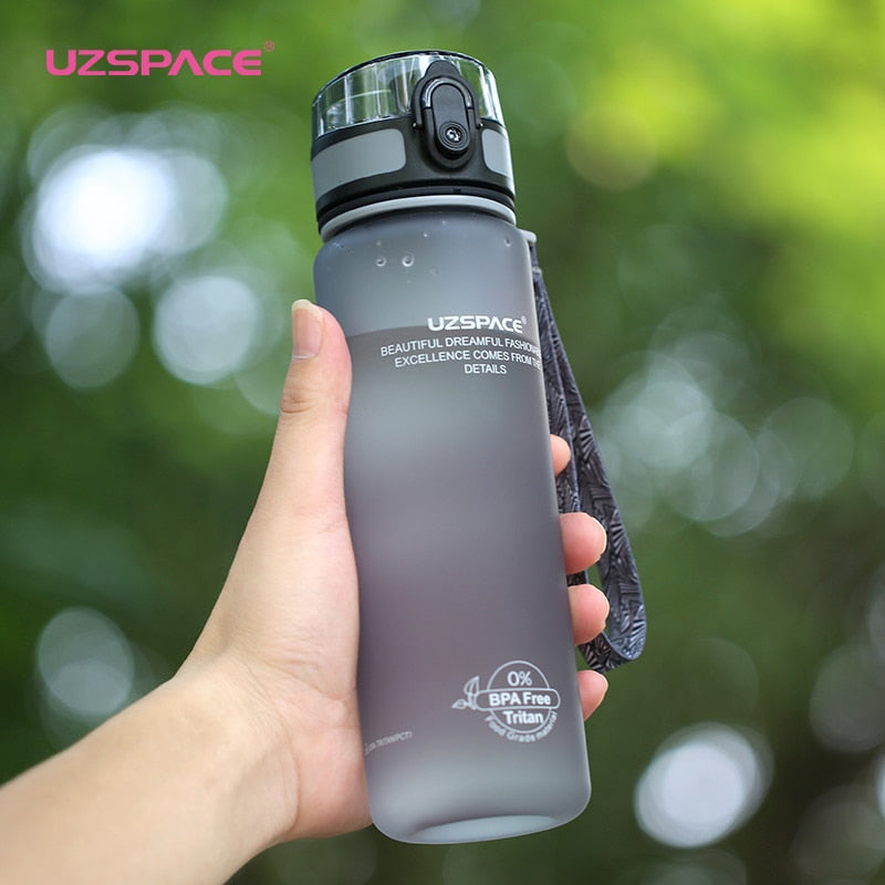 Sports Water Bottle 500ML 1000ML Protein Shaker Outdoor Travel Portable Leakproof Drinkware
