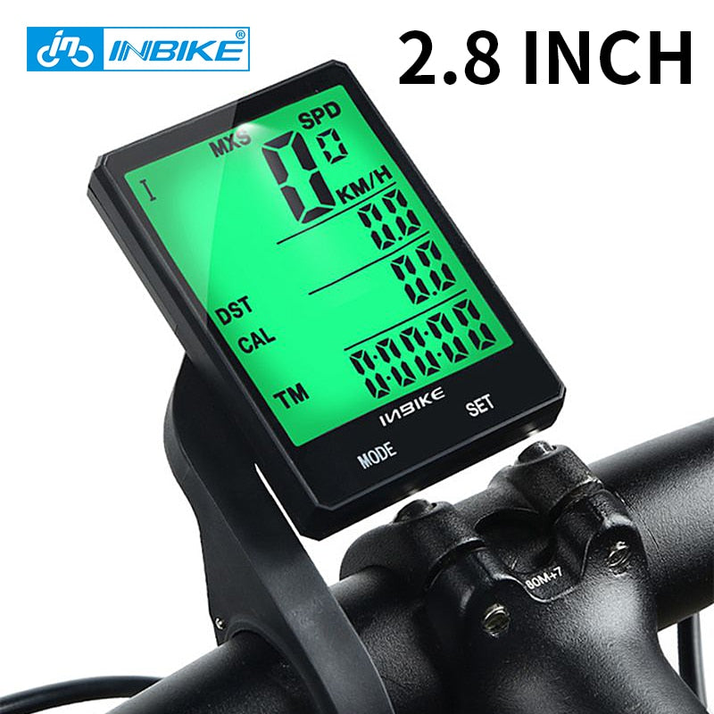 2.8 inch Bike Wireless Computer Rainproof Multifunction Riding Bicycle Odometer