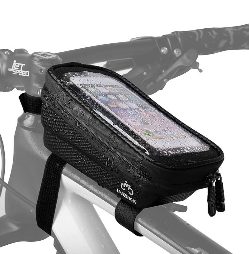 Bicycle Bag Frame Front Top Tube Cycling Bag Waterproof 6.5in Phone Ca
