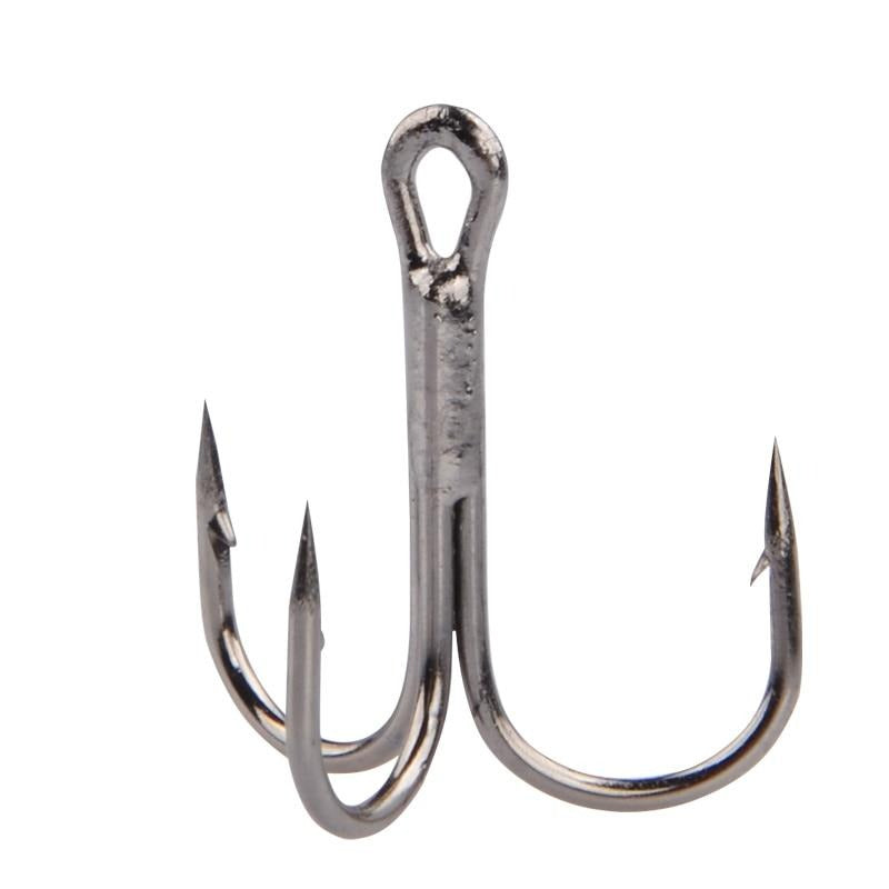 MEREDITH 20Pcs/lot Fishing Hooks High Steel Carbon Material Treble Fishing Hook Round Folded Saltwater Bass 4# 6# 8# Tackle Tool