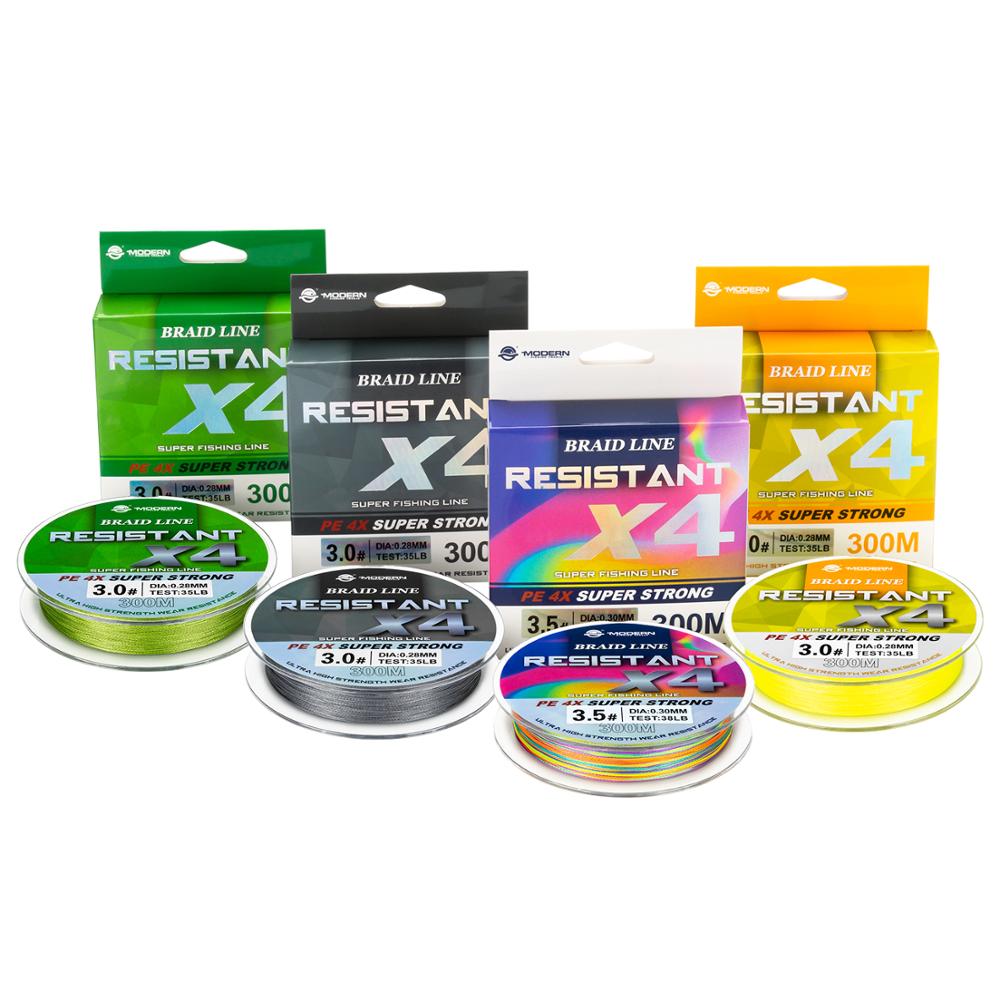 Modern 300M PE Fishing Line 4 Strands Braided Fishing Line 8-80LB Super Strong Japan Multifilament
