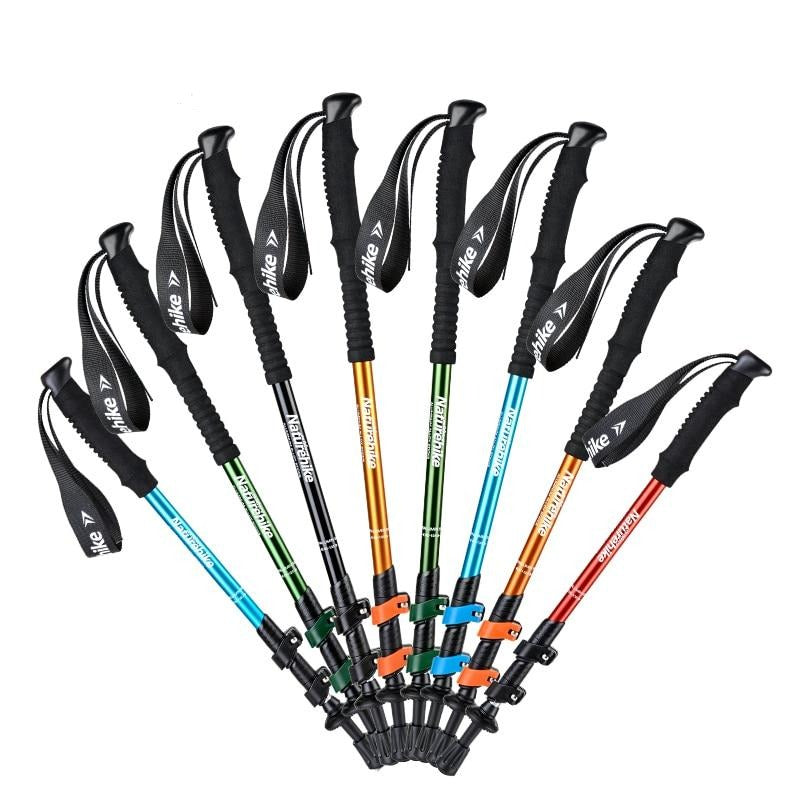 Naturehike 1pcs Adult Child Alpenstocks Ultralight Trekking Folding Pole Walking Hiking Sticks