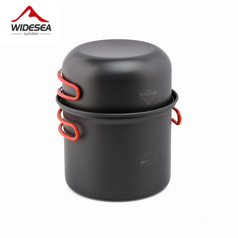 Non-stick Pots Pans Portable Outdoor Camping Hiking Cooking Set Cookware travel tableware