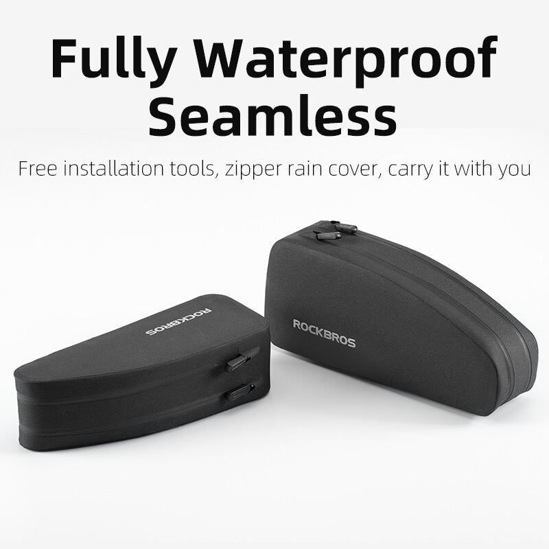 Bicycle Bag Rainproof Top Front Tube Parcel Big Capacity Nylon Ultralight Double Zipper Pocket