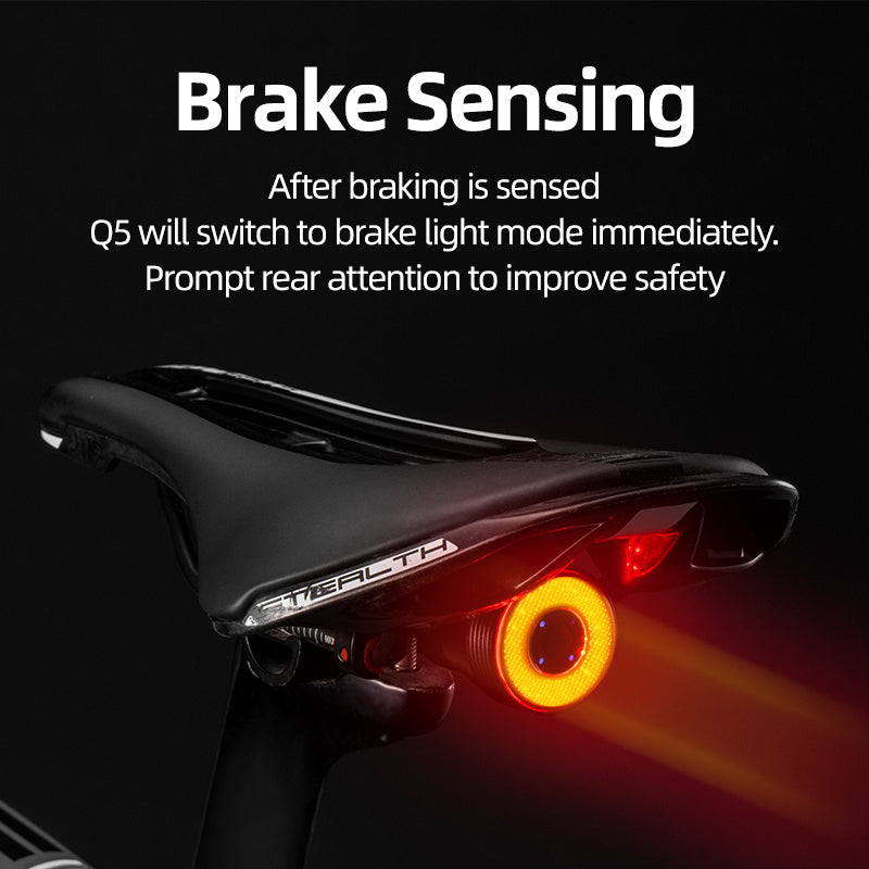 Bicycle Smart Auto Brake Sensing Light IPx6 Waterproof LED Charging Cycling Taillight