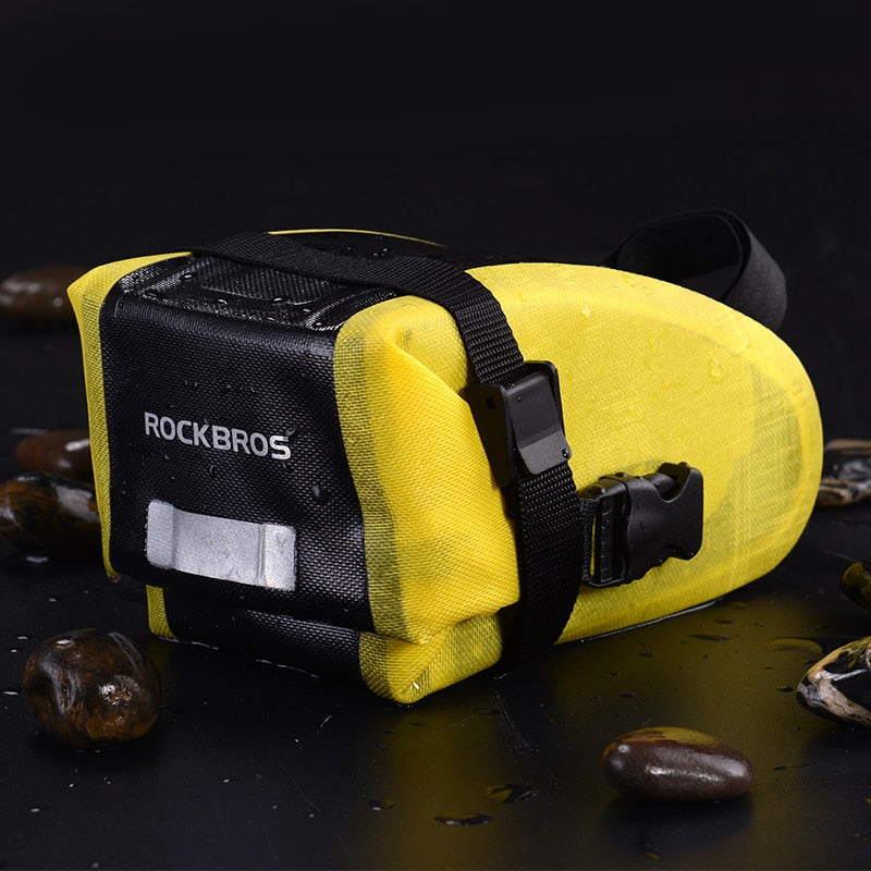Bike Bag Portable Rainproof TPU Highlight Reflective Strip Saddle Folding Parcel Big Capacity Pocket