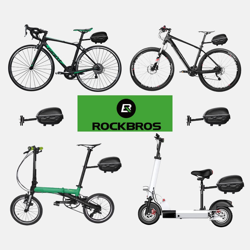 Bike Bag Waterproof Hard Shell Hang Rear Reflective Light Load-Bearing Saddle Bag EVA Large Capacity