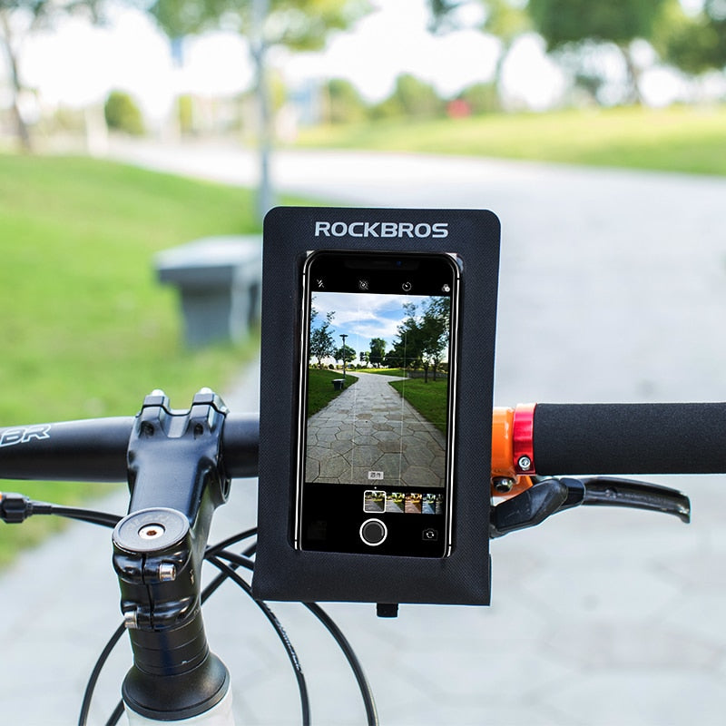 Bike Phone Holder Bag TPU Touch Screen Bicycle Handlebar Bag Motorcycle Navigation Phone Holder