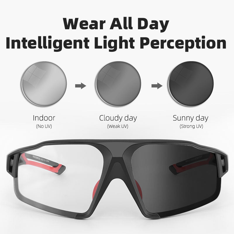 Photochromic Cycling Glasses Bike Bicycle Glasses Sports Men's Sunglasses