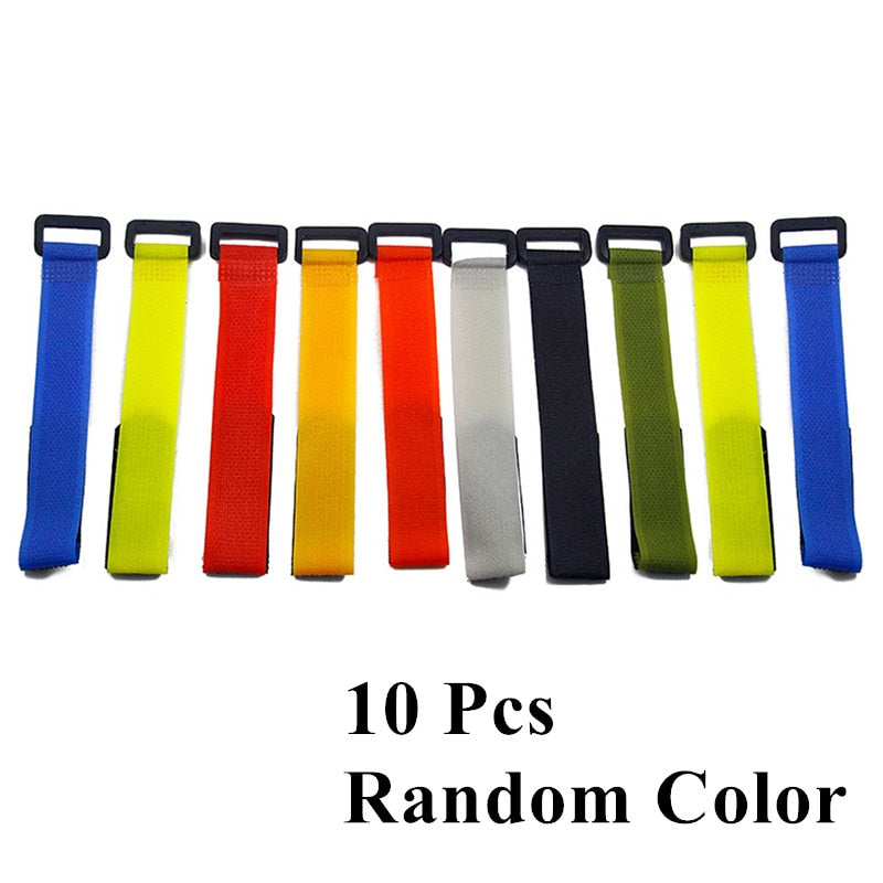 10Pcs/Set Fishing Rod Tie Holders Straps Belts Suspenders Fastener Hook Loop Cable Cord Ties