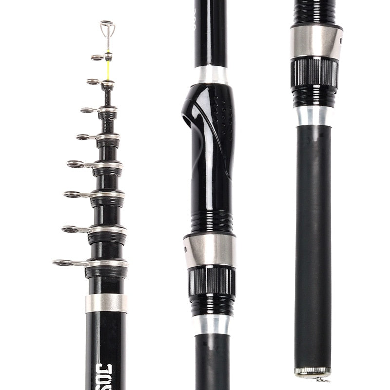 Telescopic Rock Fishing Rod Spinning Fly Carp Feeder Carbon Fiber Pesca 3M 2.7M 2.4M 2.1M 1.8M 1.5M