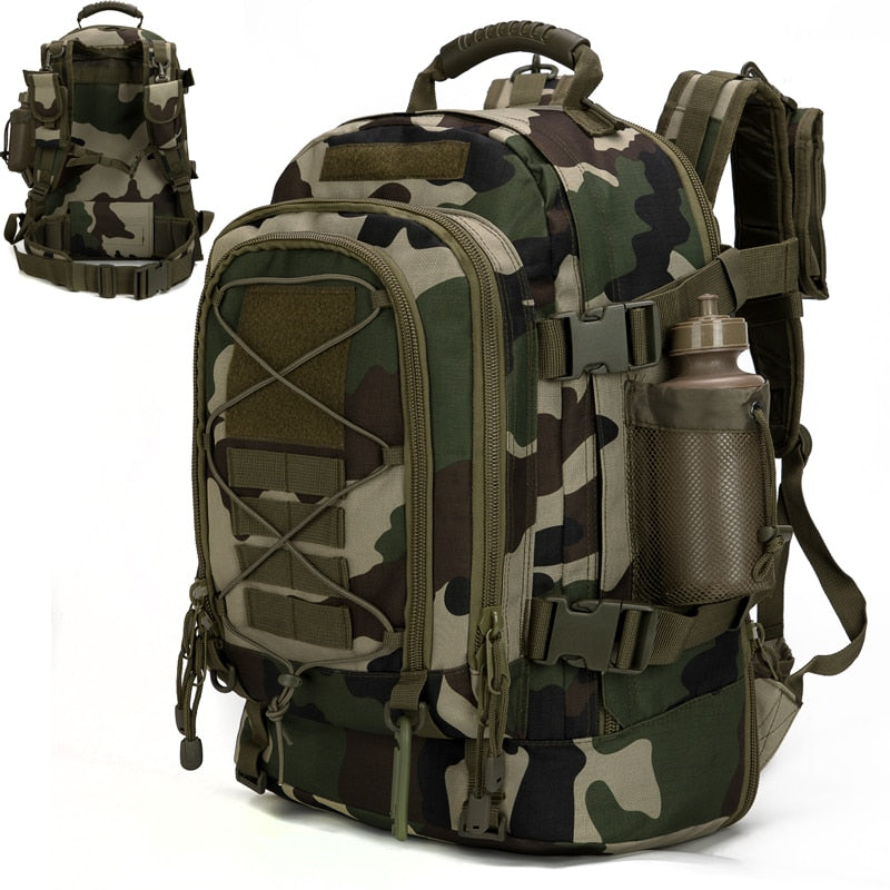 60L Military Tactical Backpack Army Molle Assault Rucksack 3P Outdoor Travel Hiking Rucksacks