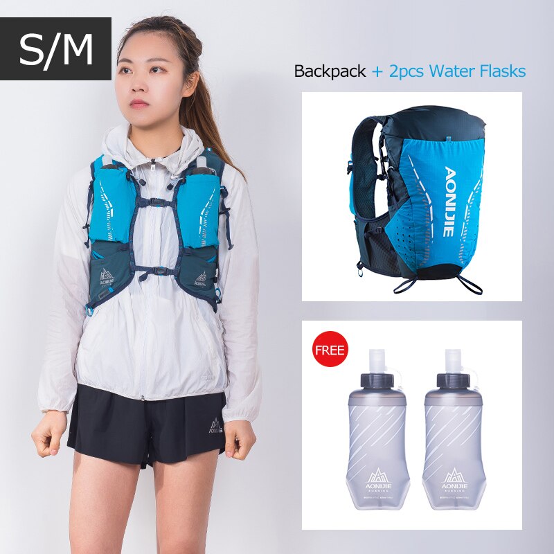 SM Size Ultra Vest 18L Hydration Backpack Pack Bag Soft Water Bladder Flask Hiking Trail Running