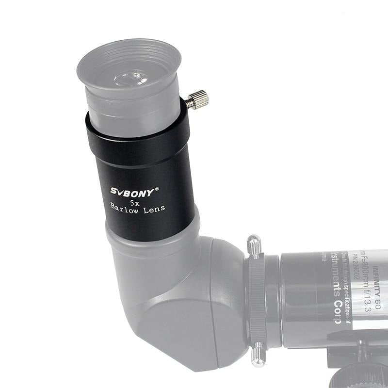 5X Barlow Lens 1.25 inch Eyepiece Metal Fully Coated Focal Length Extender, Magnification Eyepiece
