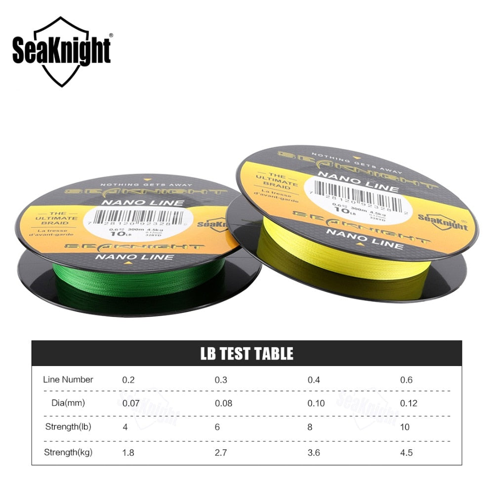 Nano 100M 300M 4 Strands Braided Fishing Lines Multifilament PE Fishing Line 4LB 6LB 8LB