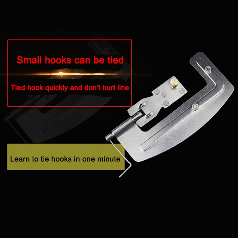 Semi Automatic Fishing Hooks Line Tier Machine Stainless Steel Fish Hook Line Knotter Tying Fishing Binding Device Tool