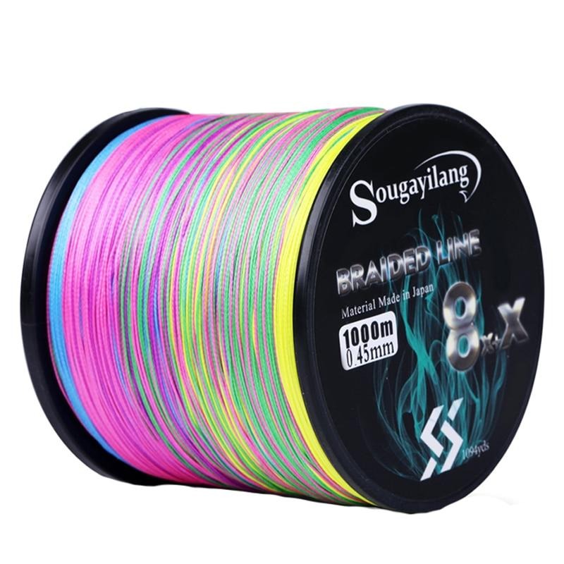 Sougayilang New 9 Strands Strong PE Fishing Line 300M 500M 1000M Strong Abrasion Resistance