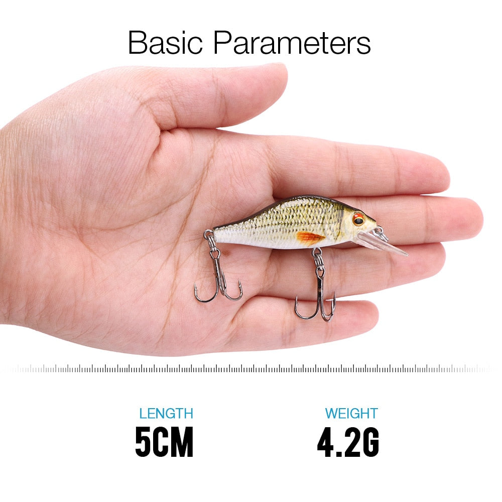 TREHOOK 4g/11g/22g Black Minnow Wobblers Pike Fishing Lure Artificial Bait Hard Swimbait Mini Crankbaits Fsihing Tackle Lures