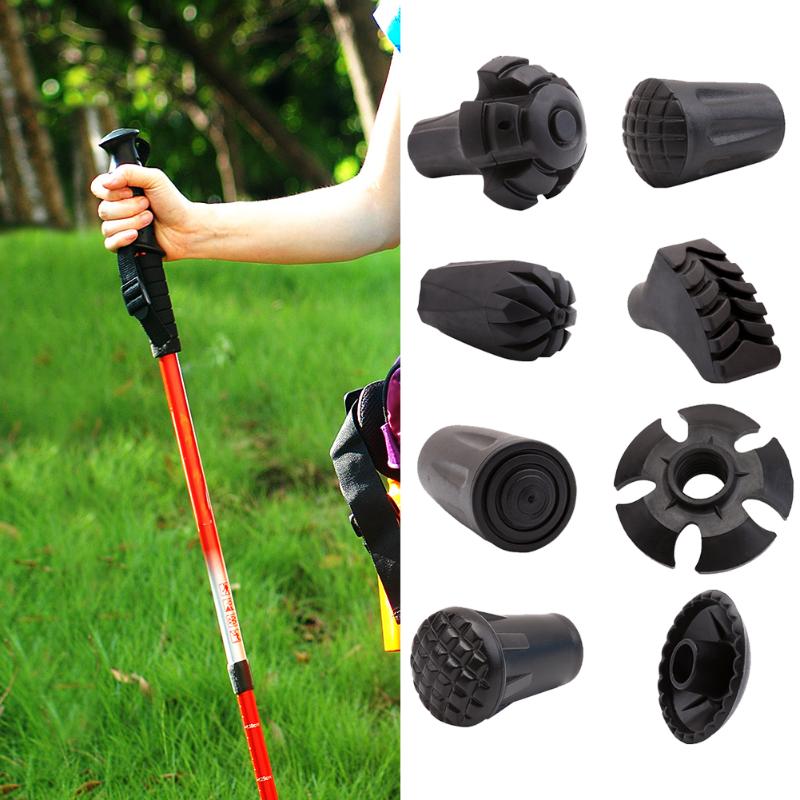 Trekking pole nordic walk stick cane climb replacement alpenstock outdoor camp hike protector cap