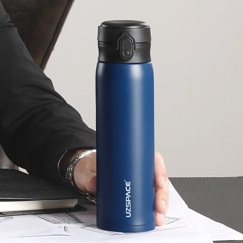 Business Sport Water Bottle Vacuum Flask Stainless Steel Thermos Direct Drink Leakproof