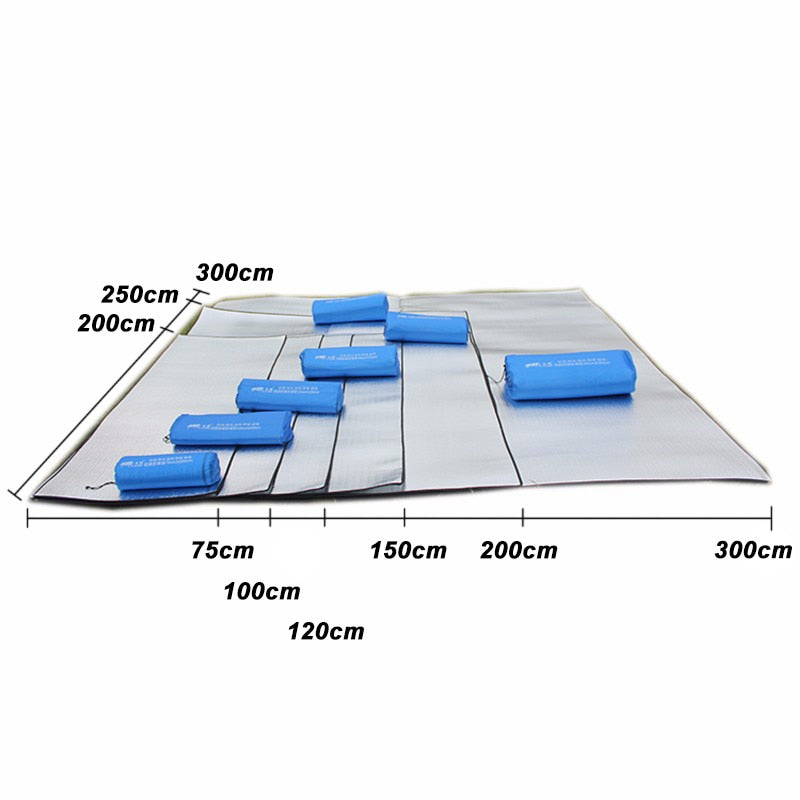 Ultralight Waterproof Camping Mat Picnic Blanket Beach Mattress Sleeping Pad Aluminum Foil EVA