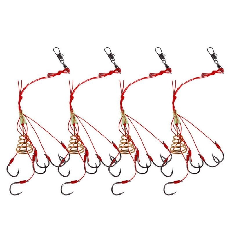 WDAIREN 4pcs/lot Fishing Hooks Explosion hook Capture off Carbon Steel Sharp Fishhook fishing Tackle Tool Set WD-131