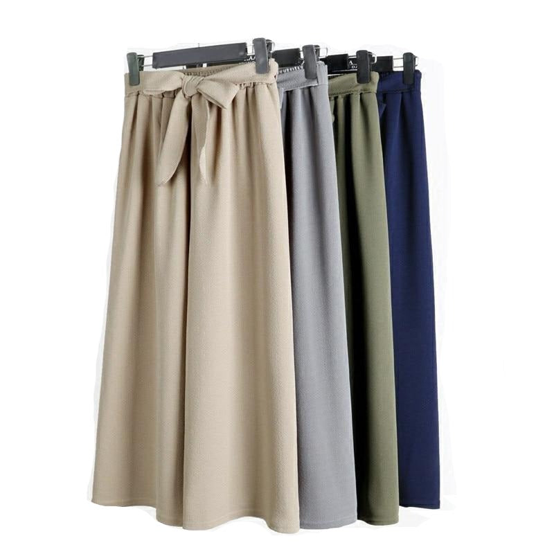 Yanueun Spring Summer Hot Sale Solid Wide Leg Pants Loose Pants Bow Ankle Length Pants Women's