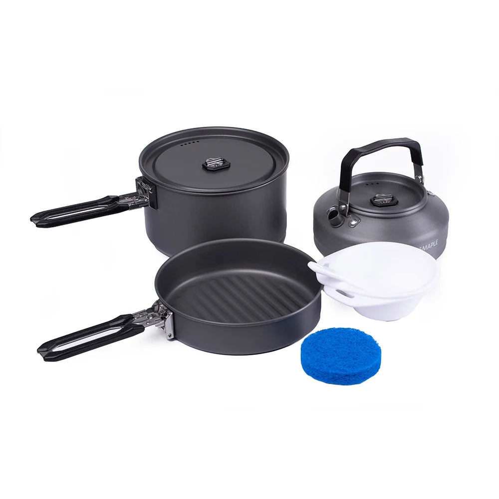 Fire Maple Feast 2 Aluminium Cookware Set Outdoor Camping Hiking Pot Pan Kettle Kit FMC-F2