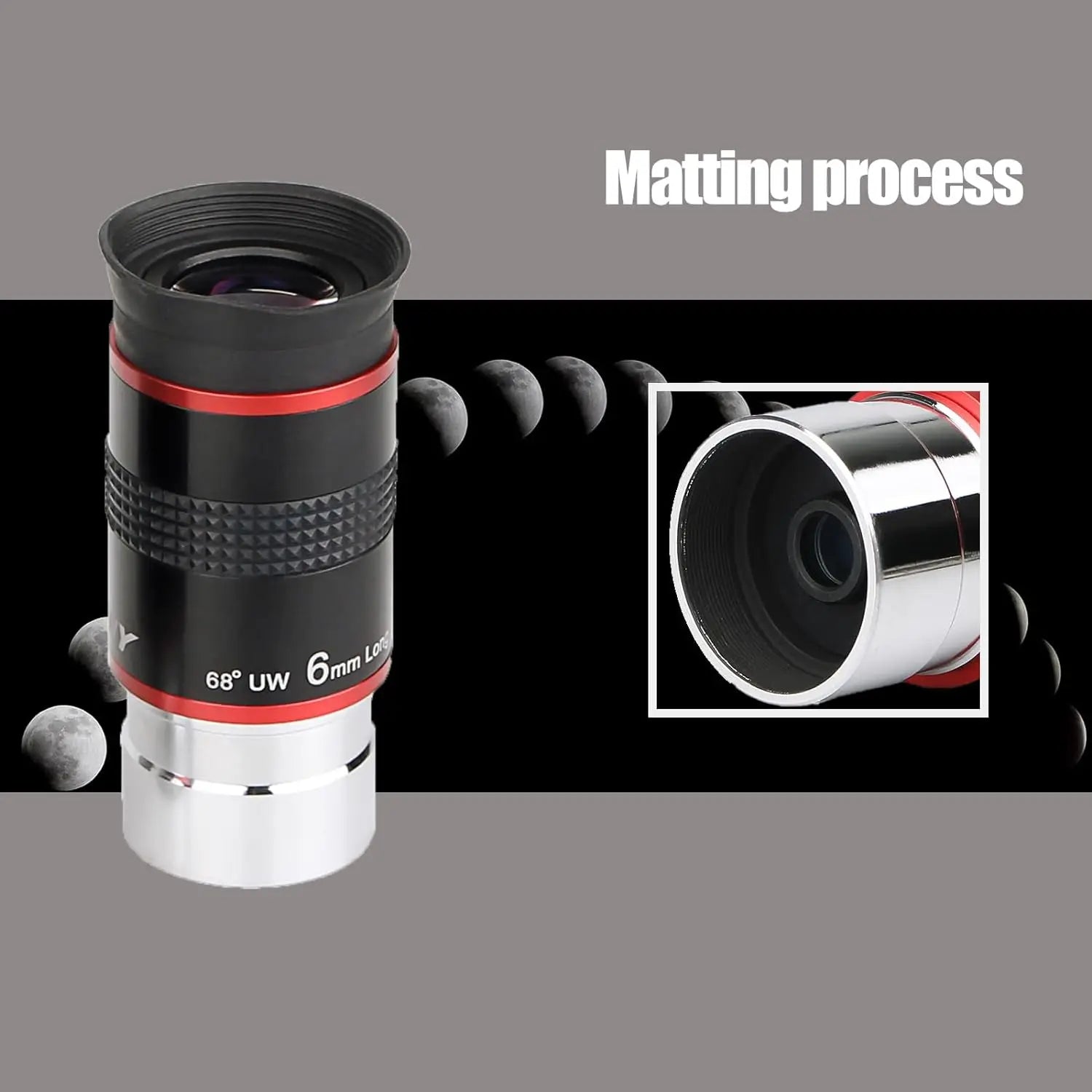 SVBONY 1.25" UWA Eyepiece Set – 68° Wide-Angle 6/9/15/20mm Fully Multi-Coated Telescope Lenses