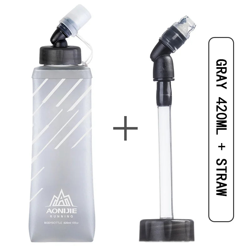 AONIJIE SD21 Soft Flask Collapsible 250ml 420ml TPU Water Bottle for Running, Cycling & Hiking