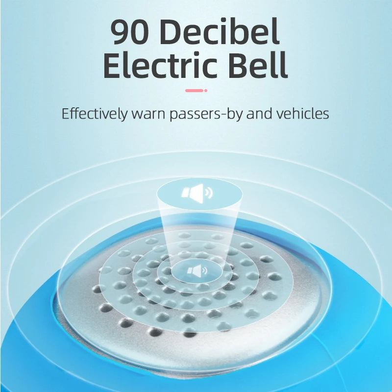 Electric Bike Bell 110 dB Rainproof Horn with 3 Sound Modes for MTB & Road Cycling