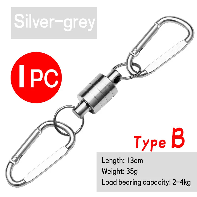 JIGEECARP Magnetic Quick Release Clip Carabiner Fishing Lanyard Keychain Hook