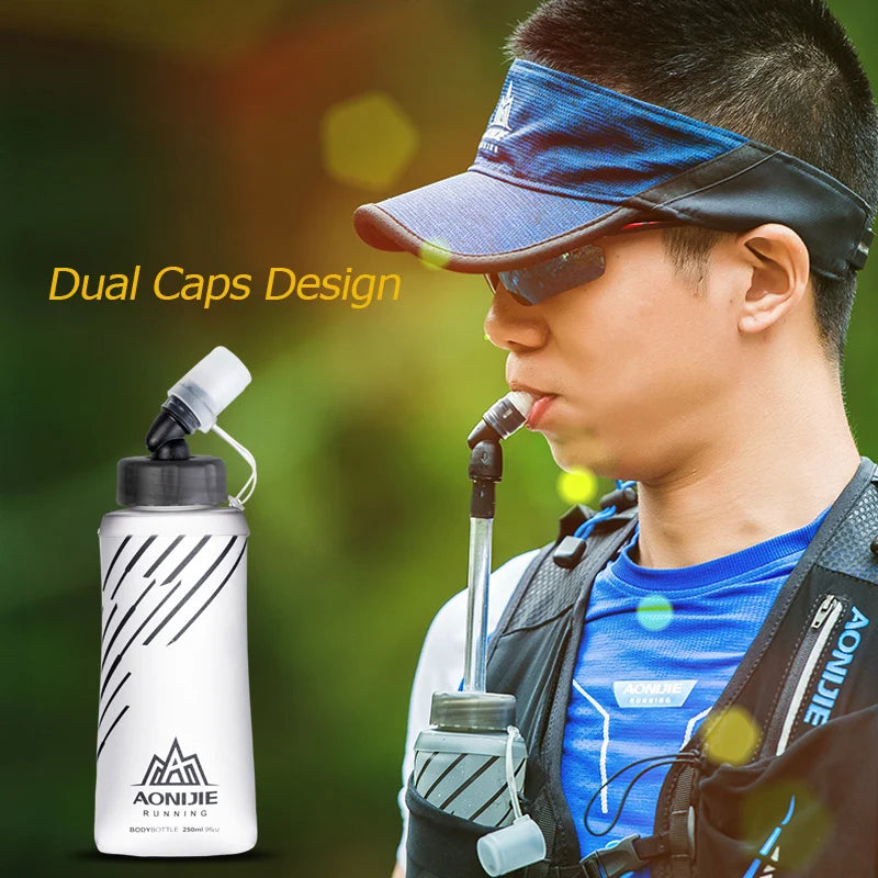 AONIJIE SD21 Soft Flask Collapsible 250ml 420ml TPU Water Bottle for Running, Cycling & Hiking