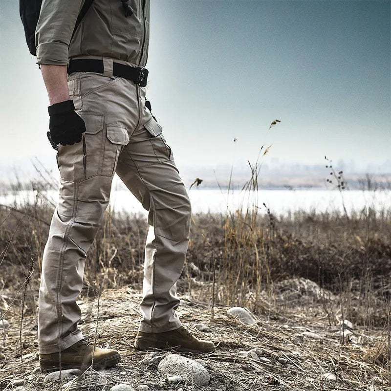 Men's Multi-pocket Ripstop Water Resistant Camo Trousers Outdoor Hunting, Climbing, Tactical Pants