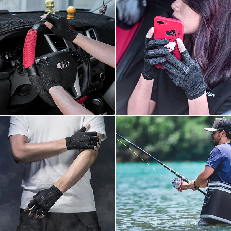 ROCKBROS Summer Cycling Gloves Anti-Slip Breathable Touchscreen Half Finger Bike Gloves
